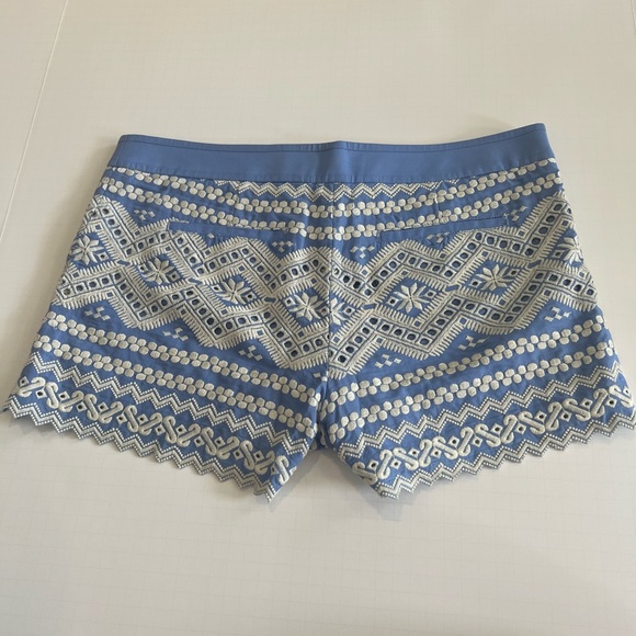 Tory Burch Light Blue Eyelet Shorts Size 6 - Picture 3 of 5